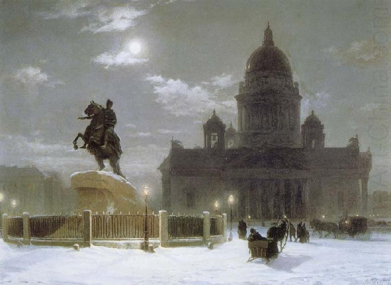 Vasily Surikov Monument to Peter the Great on Senate Squar in St.Petersburg china oil painting image